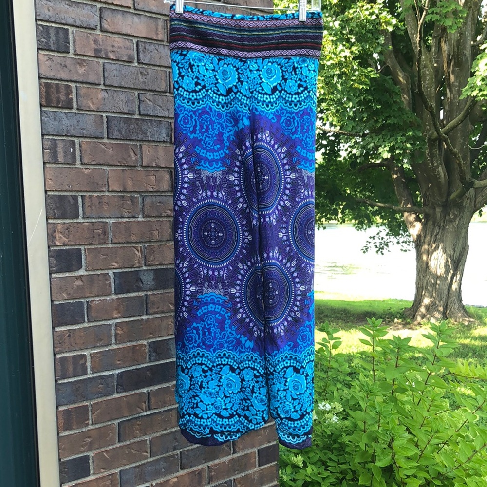 Boho Pants in Blue and Purple
